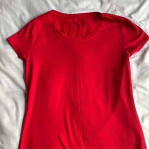 Red plain shirt